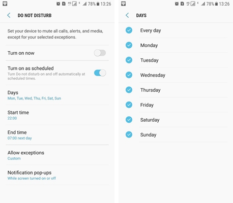 Android Do Not Disturb Schedule