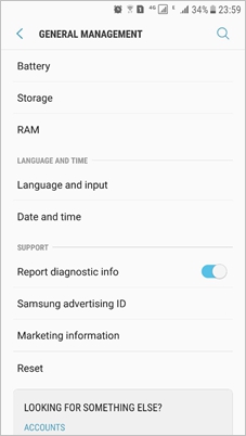 Android Settings General Management