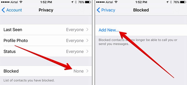 WhatsApp Block Contact iPhone 2