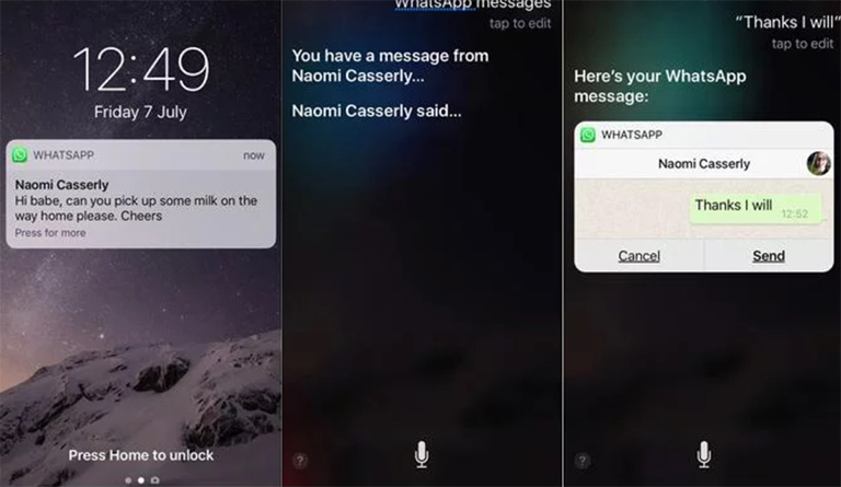 WhatsApp Siri 2