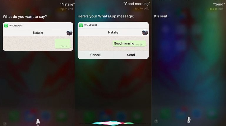 WhatsApp Siri 3