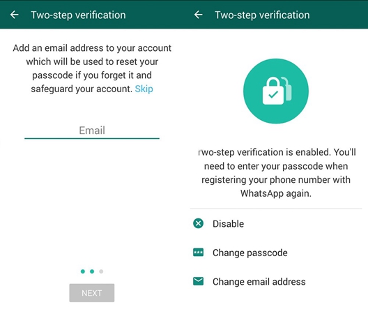 WhatsApp Two Step Verification 1