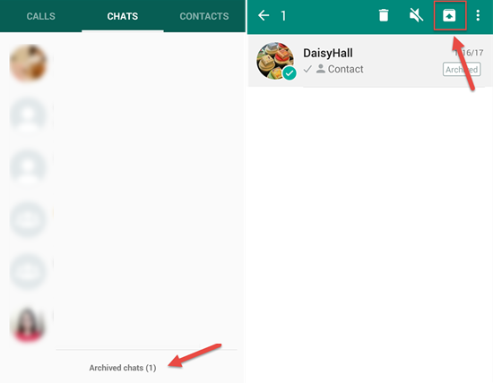 How to find archive chat in whatsapp