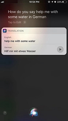 iPhone Siri Translate