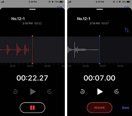 iPhone Voice Memos 3